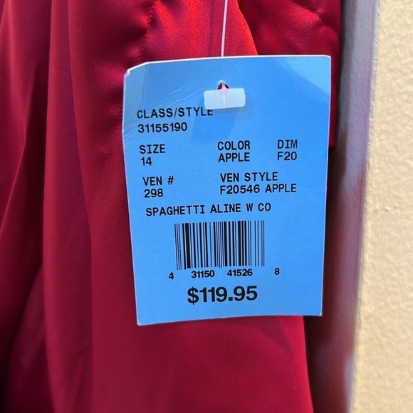 David’s Bridal Aline Spaghetti Strap Drap Dress - Picture 5 of 6